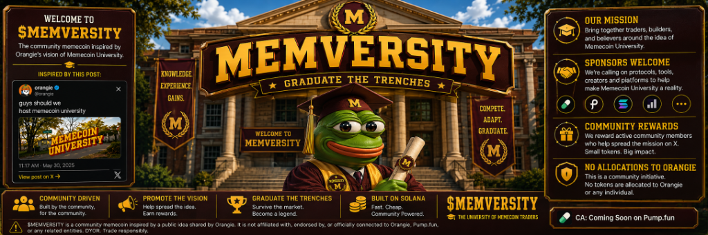 MEMVERSITY Hero Mascot Pepe Graduation Campus